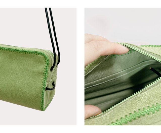 キャンバス オリーブグリーン スクエア ミニバッグ - ショップ BAKS