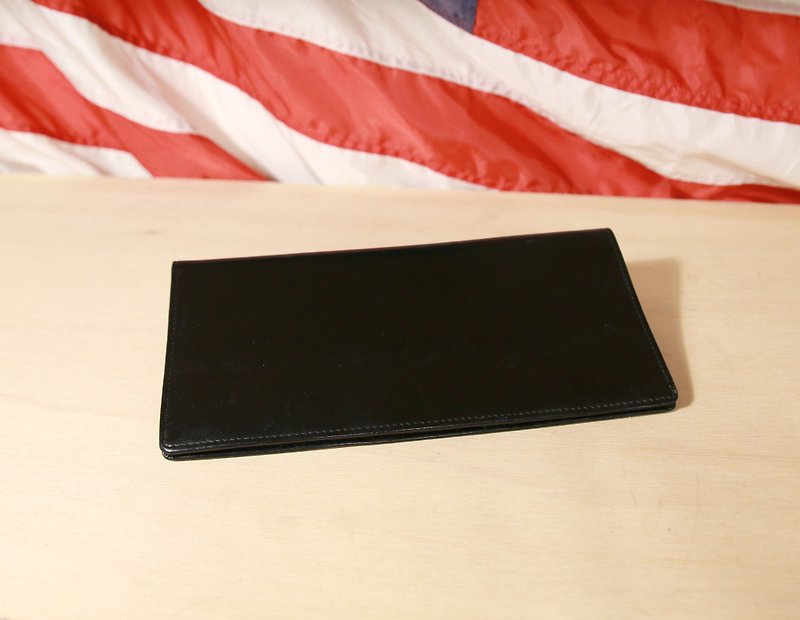 Back to Green :: plain black vintage wallet (WT-45) - Wallets - Genuine Leather 