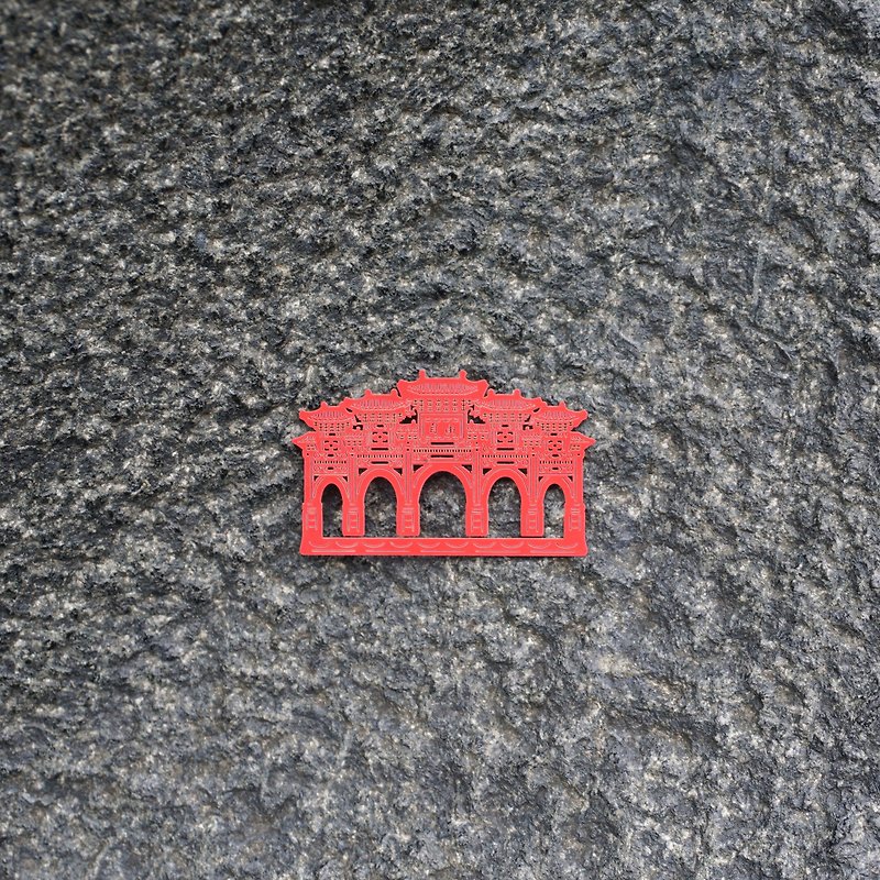 麥麥藏寶圖-自由廣場 紙雕書籤 | 在地文化 歷史建築 文具送禮 - 書籤 - 紙 紅色
