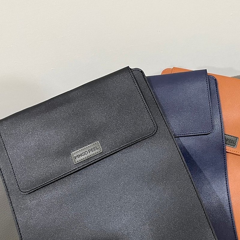 Dual-purpose mouse pad, devil felt leather case, laptop bag, six colors available - Laptop Bags - Faux Leather Gray