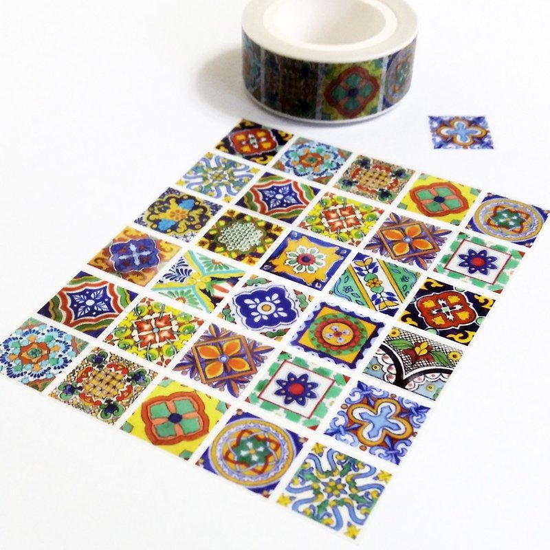 Masking Tape Mexican Tile - มาสกิ้งเทป - กระดาษ 