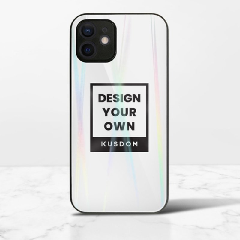 【Customized Gift】iPhone12 Series Aurora Tempered Glass Case│Mobile Phone Case/3C Products - Phone Cases - Other Materials Multicolor