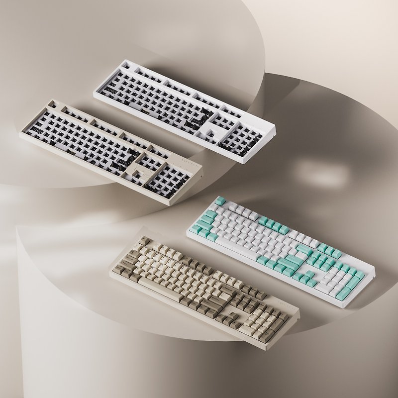【Vortex Pre-order】Multix 104 VIA 100% Full-size tri-mode hot swappable keyboard - Computer Accessories - Plastic Khaki