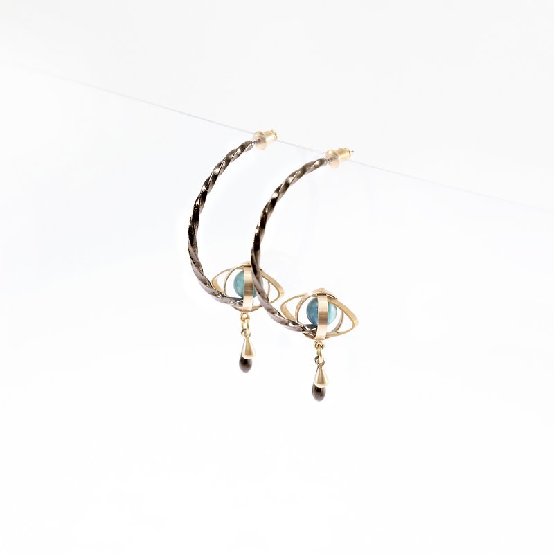 Eye of Horus – Crescent earrings - Earrings & Clip-ons - Copper & Brass 