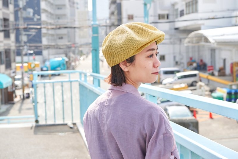 Recycled Paper Summer Beret, Womens Eco-Friendly Hat, Mens Sustainable Flat Cap - Hats & Caps - Eco-Friendly Materials Brown