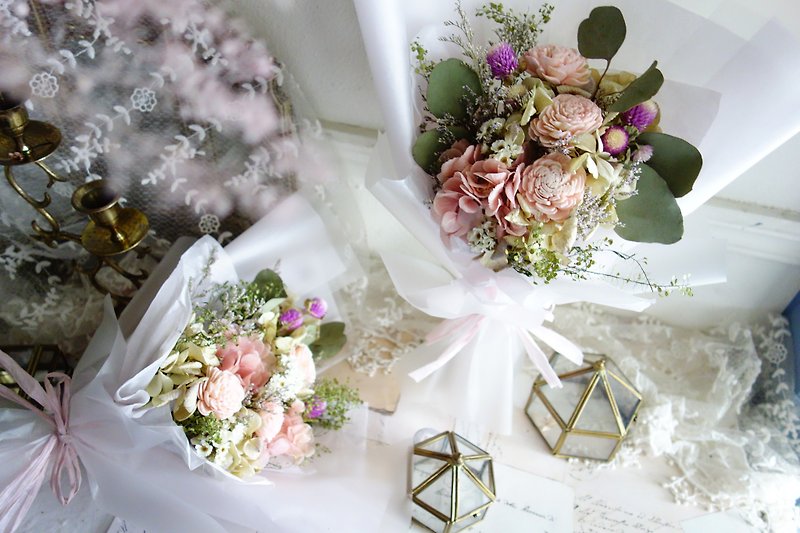 Sweet pink bouquet/Korean style bouquet/Graduation bouquet/Birthday/Valentine's Day - Dried Flowers & Bouquets - Plants & Flowers Pink