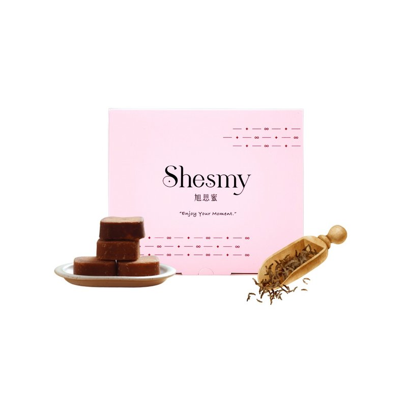 【暖宮秘方】Shesmy旭思蜜黑糖磚-烏龍黑糖 - 茶葉/茶包/水果茶 - 紙 粉紅色