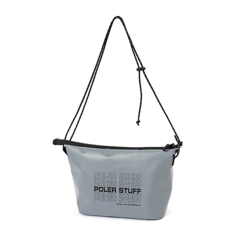 日本限定POLER HIGH&DRY PVC SACOCHE 防水輕便袋收納包 / 灰 - 側背包/斜背包 - 其他材質 灰色