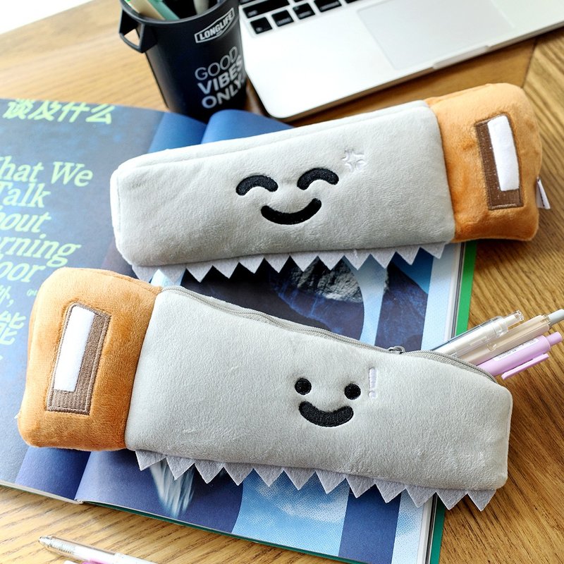 Yuguoshan original saw good plush pencil case funny stationery bag large capacity student pencil storage bag big saw pencil case - Pencil Cases - Other Materials 