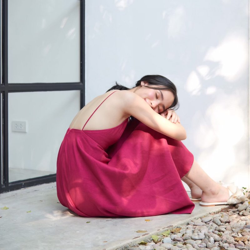 Lady morgana dress (chrismas) - 洋裝/連身裙 - 亞麻 