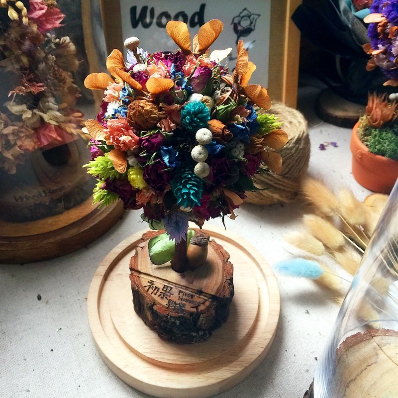 乾燥花樹名片架 客製桌飾 開幕賀禮 - 好花好樹! - 擺飾/家飾品 - 植物．花 多色