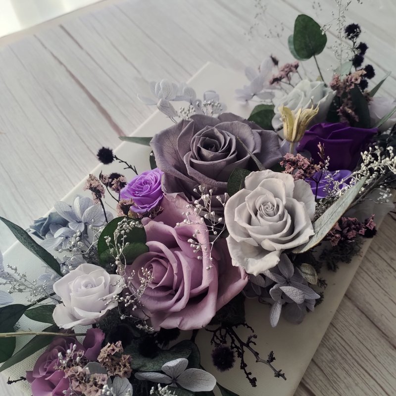 Preserved flower long canvas violet color unfading flower preserved flower dried flower opening ceremony - Dried Flowers & Bouquets - Plants & Flowers Purple