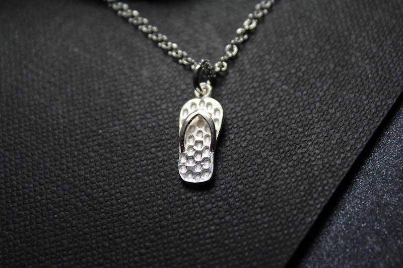 s925 sterling silver necklace beach clip pendant - สร้อยคอ - เงินแท้ สีเงิน