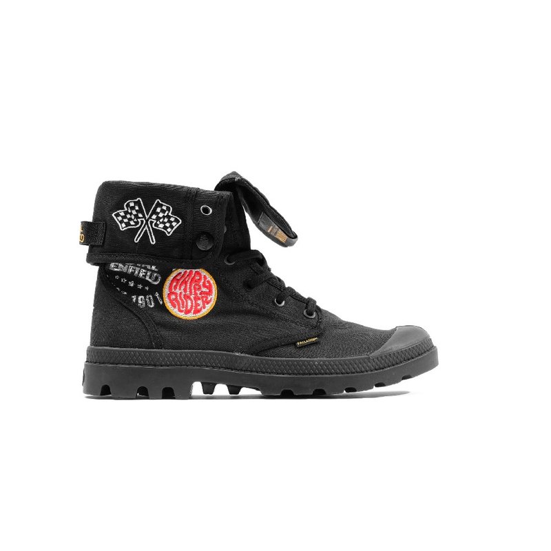 PALLADIUM 皇家恩菲爾德聯名反摺高筒軍靴 74318 - 女休閒鞋/帆布鞋 - 其他材質 多色