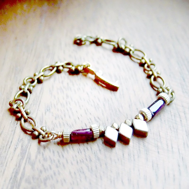 ♦ ViiArt ♦ ♦ totem Stone red Bronze bracelet - Bracelets - Other Metals Gold