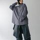 アメ横リネンリネン ゆったり薄手シャツ - 2色 -パープルパープル