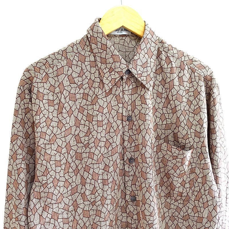 │Slowly│ marginal - vintage shirt │vintage. Retro. Literature - เสื้อเชิ้ตผู้ชาย - เส้นใยสังเคราะห์ หลากหลายสี