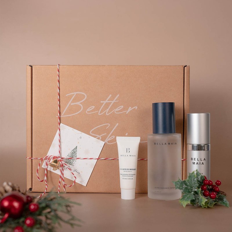 [Christmas Gift Box] UV Watery Light Sunscreen Isolation Lotion 30ml + 15ml + Firming Moisturizing Water Gel 100m - อื่นๆ - วัสดุอื่นๆ 