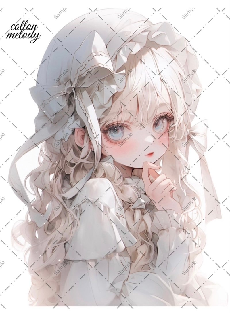 original sticker no.176 人物ステッカー オリジナルステッカー 人物ステッカー 女の子ステッカー オリジナル人物ステッカー - 貼紙 - 紙 