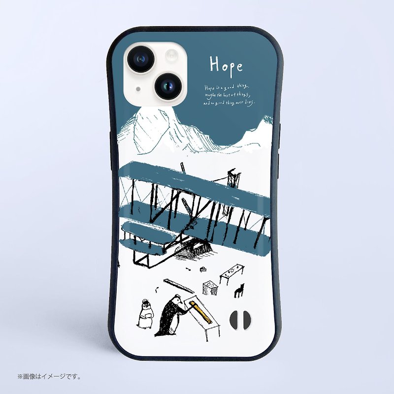 北極ライト兄弟/耐衝撃グリップiPhoneケース - スマホケース - プラスチック ホワイト