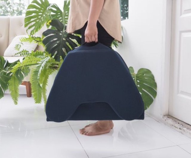 ZenComfort サイズ L、三角形のゴム製瞑想クッション、大きめの
