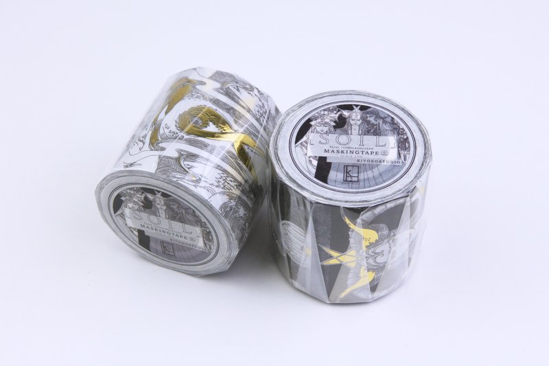 【清子 塔羅牌系列】霧面和紙 土/水/火/風 - 紙膠帶/和紙/PET - 紙 黑色