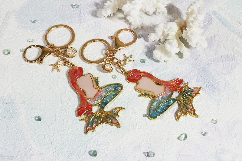 【Key Ring/Charm】Ocean Series-Mermaid Key Ring - Keychains - Resin Multicolor