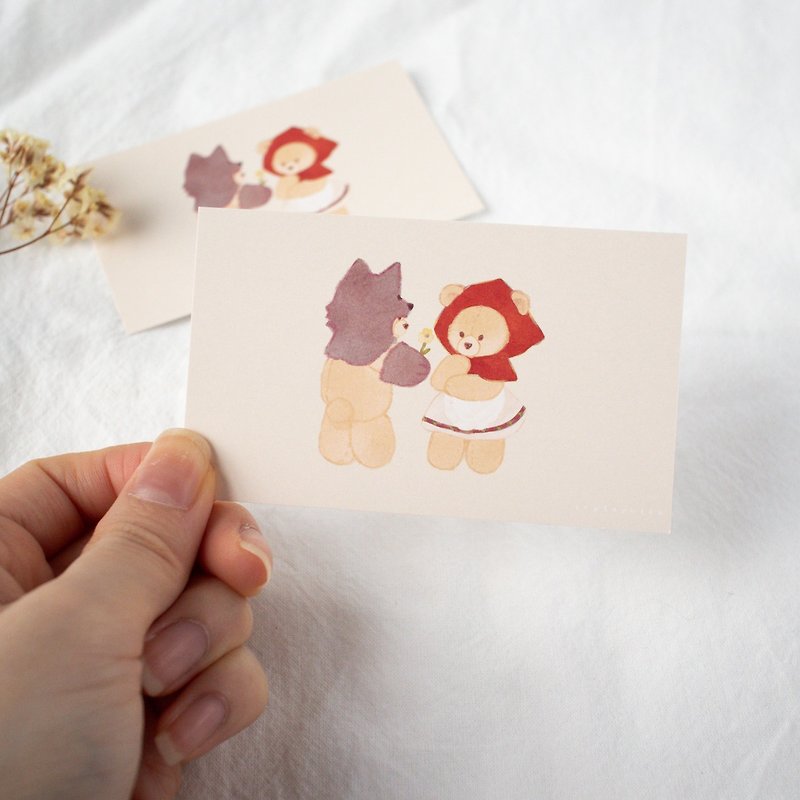 Bear's Little Red Riding Hood  Messege card - การ์ด/โปสการ์ด - กระดาษ 