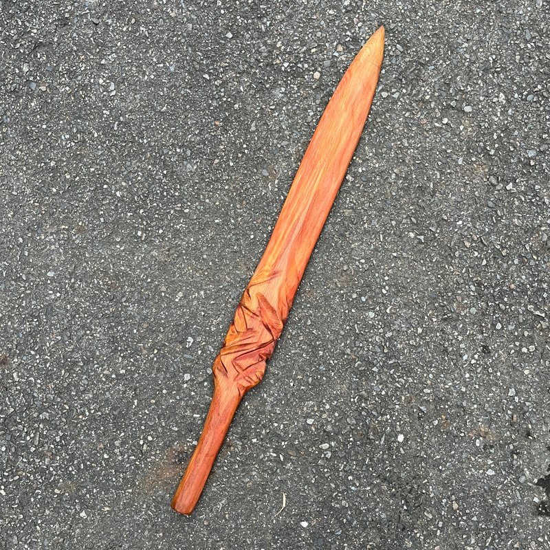我販劍　仙劍　立塵　木刀　藝術木劍　運動太極劍　妖刀 - 擺飾/家飾品 - 木頭 卡其色