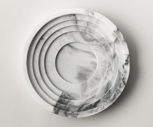 リサイクル大理石。コースター。燭台。ホワイト - ショップ CHANZ