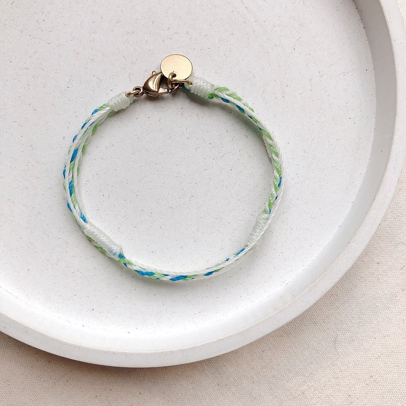 手圍訂製 羽你同在 多層次手環 蠟線黃銅手環 可選色 - 手鍊/手環 - 其他材質 