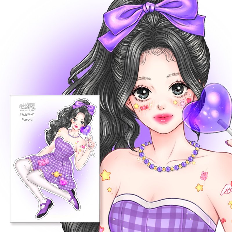 candy(whole bidy) sticker - สติกเกอร์ - กระดาษ 