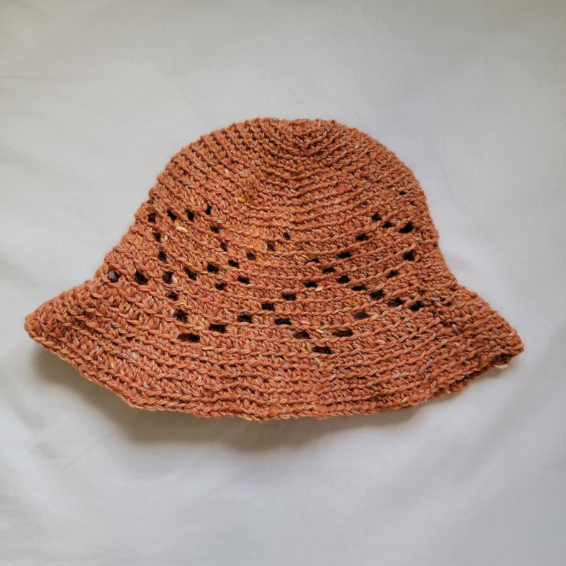 [Hand-woven wool hat | 051 Persimmon] - Hats & Caps - Wool Orange