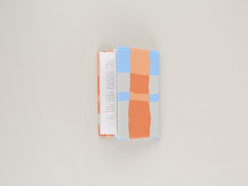 25K 中型書衣/ 防水漆橘藍   (W14.8× H21) - 筆記簿/手帳 - 棉．麻 橘色