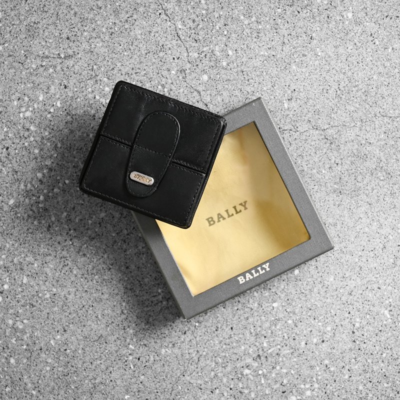 BALLY 古董零錢包 /古董皮夾、古董長夾零錢包、古董精品 - 錢包/皮夾/長短夾 - 真皮 黑色