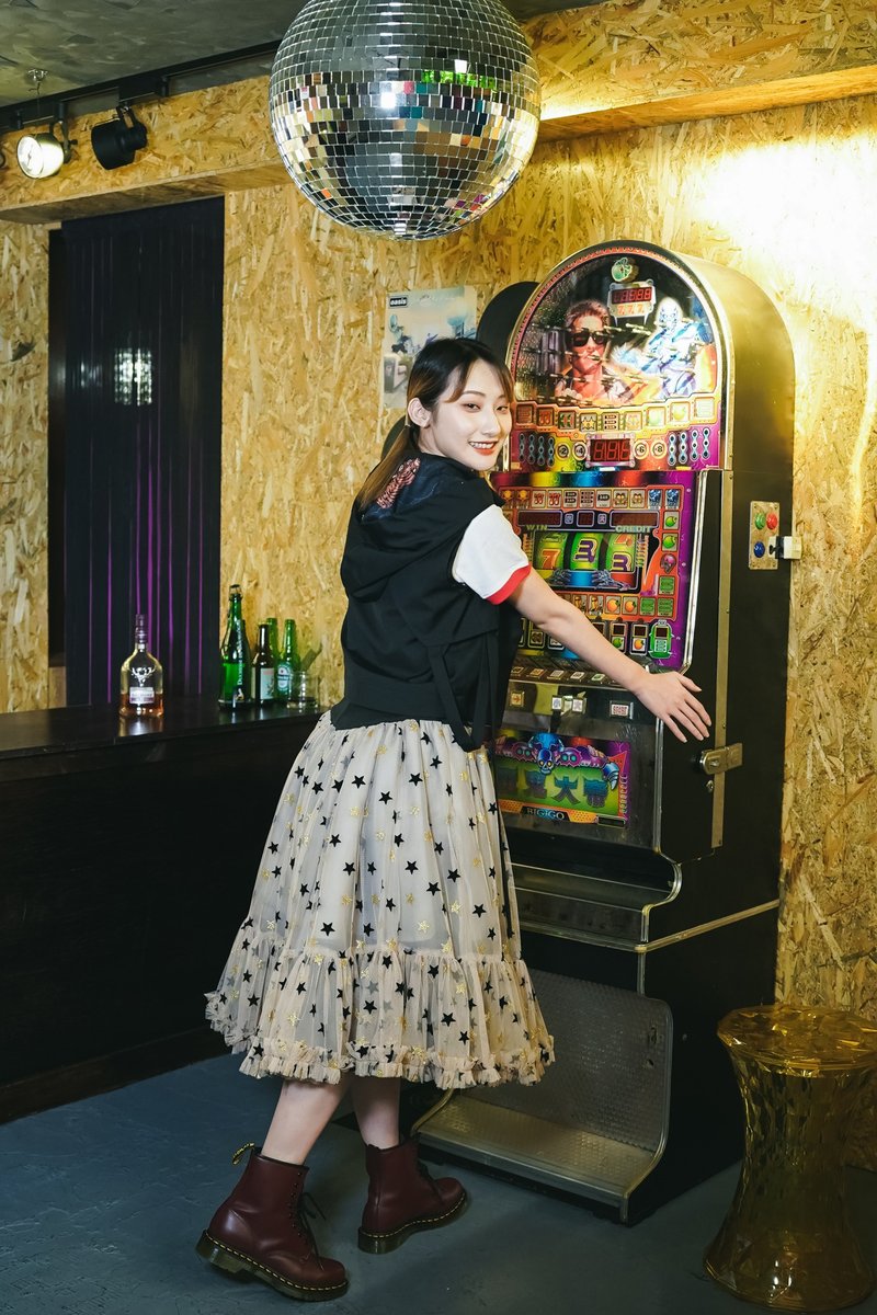 馬克是遊戲廳小公主 星星網紗澎澎高腰裙 - 裙子/長裙 - 棉．麻 橘色