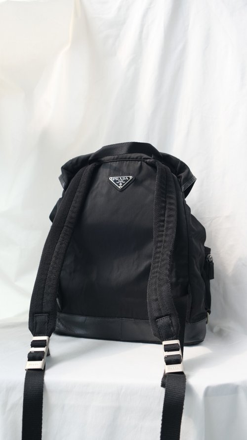 Japanese second-hand Vintage PRADA black nylon backpack - Shop RARE TO GO  Backpacks - Pinkoi