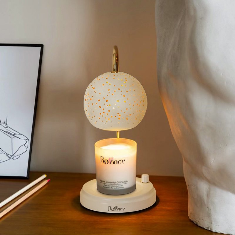 【Rofancy】Dream Starry Timed Melting Wax Lamp-White - Candles & Candle Holders - Other Metals 