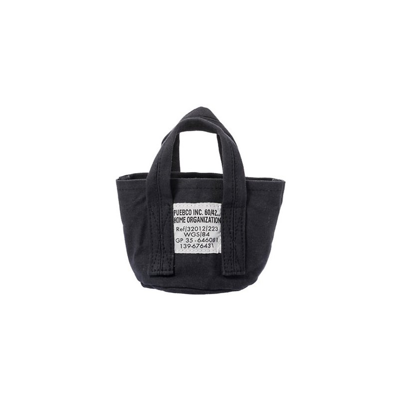 SMALL BAG Black Simple Joker Canvas Tote - Black - กระเป๋าถือ - ผ้าฝ้าย/ผ้าลินิน สีดำ