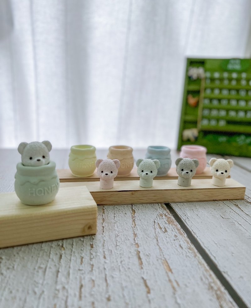 Indoor Fragrance Modeling Diffuser Stone- Cute Bear Honey Pot / With 5ML Essential Oil - Fragrances - Other Materials 