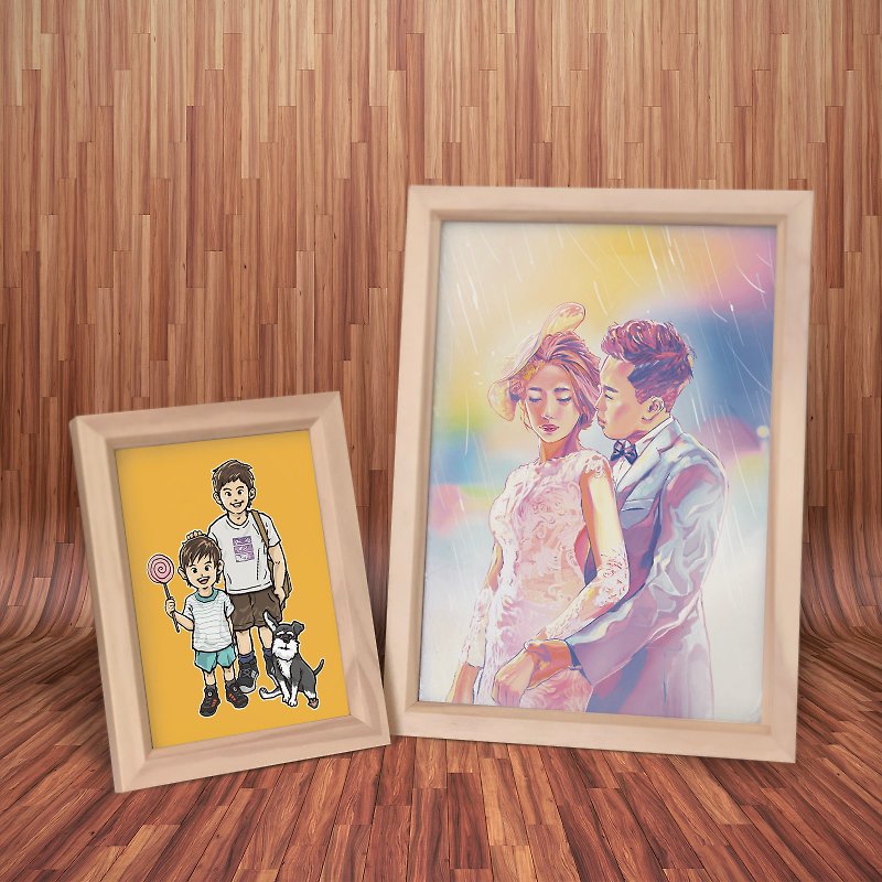 [Additional purchase] Wooden picture frame and photo paper output (including color correction) - กรอบรูป - วัสดุอื่นๆ สีกากี