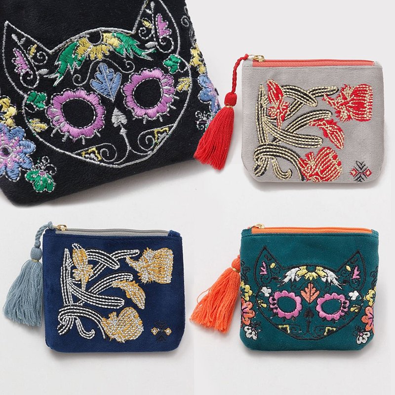 【熱門預購】墨西哥刺繡收納小包 零錢包 卡包(2款) IAWP4357-8 - 零錢包/小錢包 - 聚酯纖維 