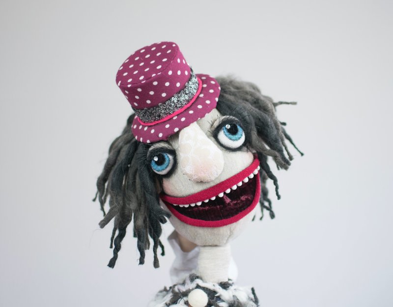 Bobby - hand puppet, professional custom made muppet - 寶寶/兒童玩具/玩偶 - 棉．麻 紅色