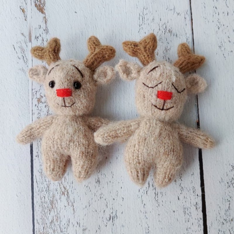 Deer toy pdf pattern. Knitting toy fawn. Animal knitting pattern. - 手工藝教學/工具書 - 其他材質 