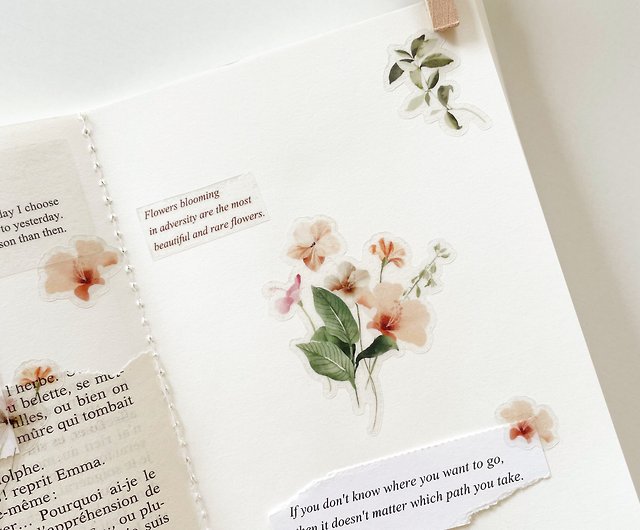 Floral Stickers, Flower Quotes