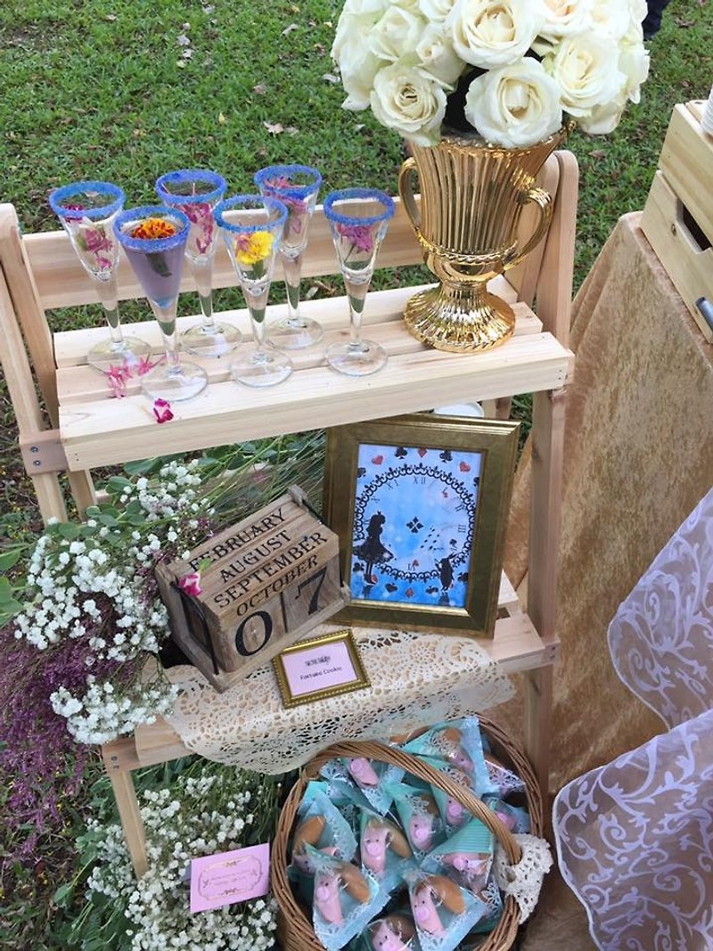 [] C.Angelウェディングcandybar屋外の結婚式のデザートテーブル - クッキー・ビスケット - 食材 ピンク