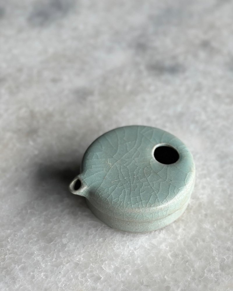日本帶回 老件 青瓷水洗 - 擺飾/家飾品 - 陶 