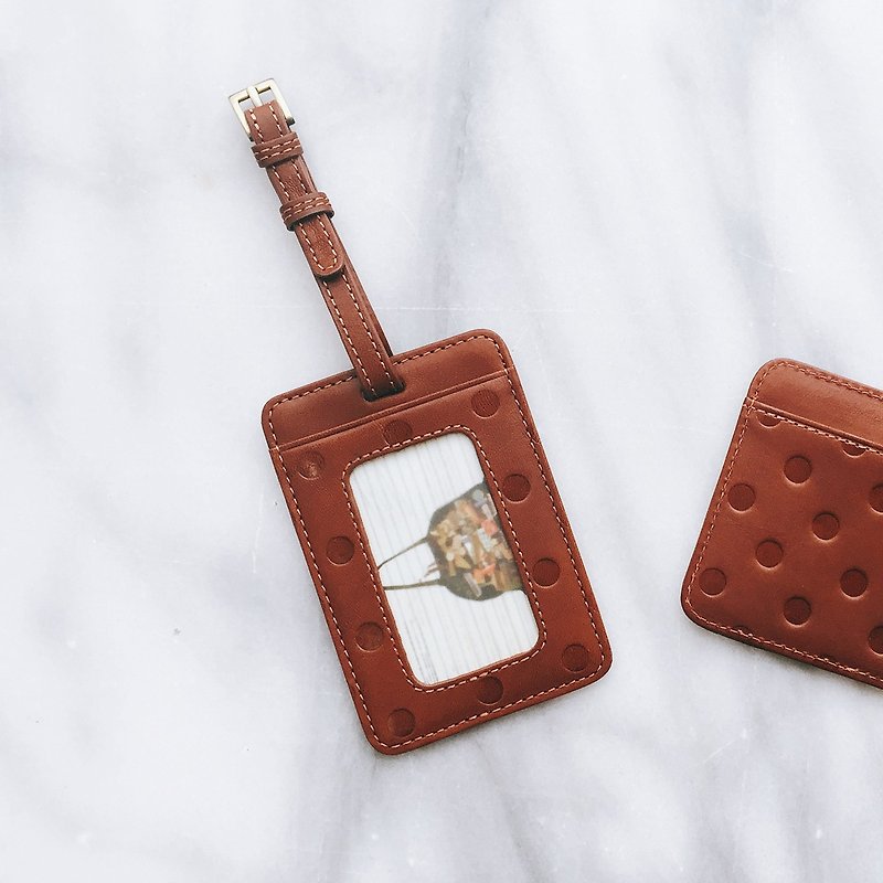 Original leather little luggage tag - Luggage Tags - Genuine Leather Brown