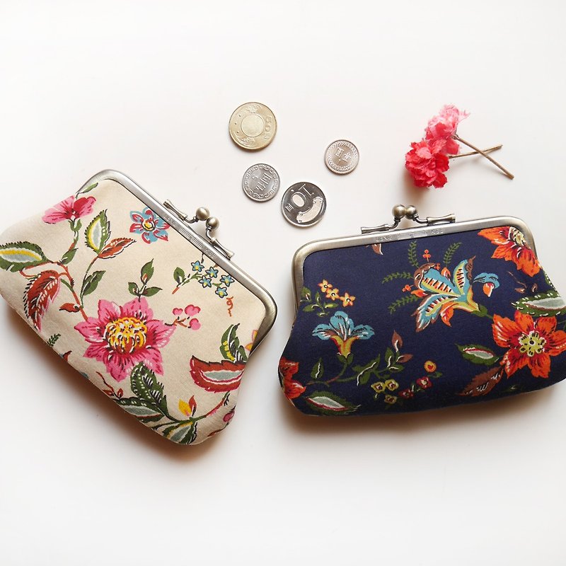 Occasionally spent cash gold bun mother bag/coin purse [Made in Taiwan] - Clutch Bags - Other Metals Blue