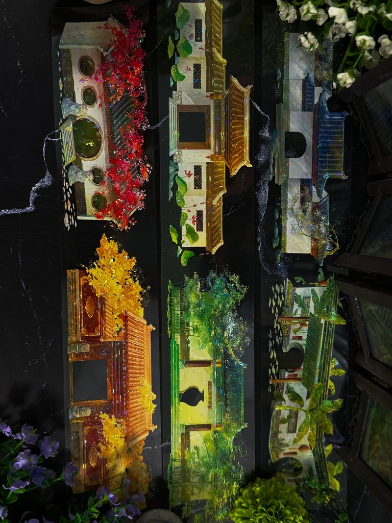 門引情思 PET 紙膠帶 白墨 貝殼光 10米卷 - 紙膠帶/和紙/PET - 塑膠 多色